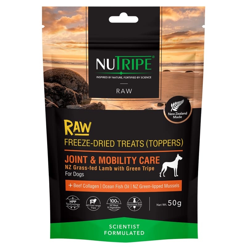 [10% OFF] Nutripe NZ Grass-Fed Lamb Joint & Mobility Care Freeze Dried Raw Dog Treats & Toppers 50g
