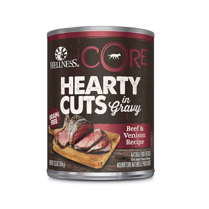[20% OFF] Wellness Core Hearty Cuts In Gravy Beef & Venison Canned Dog Food 354g