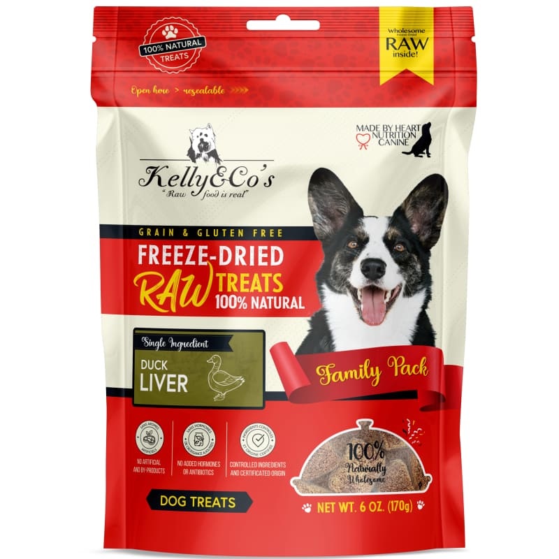 [2 FOR $50] Kelly & Co’s Family Pack Duck Liver Freeze-Dried Raw Dog Treats 170g