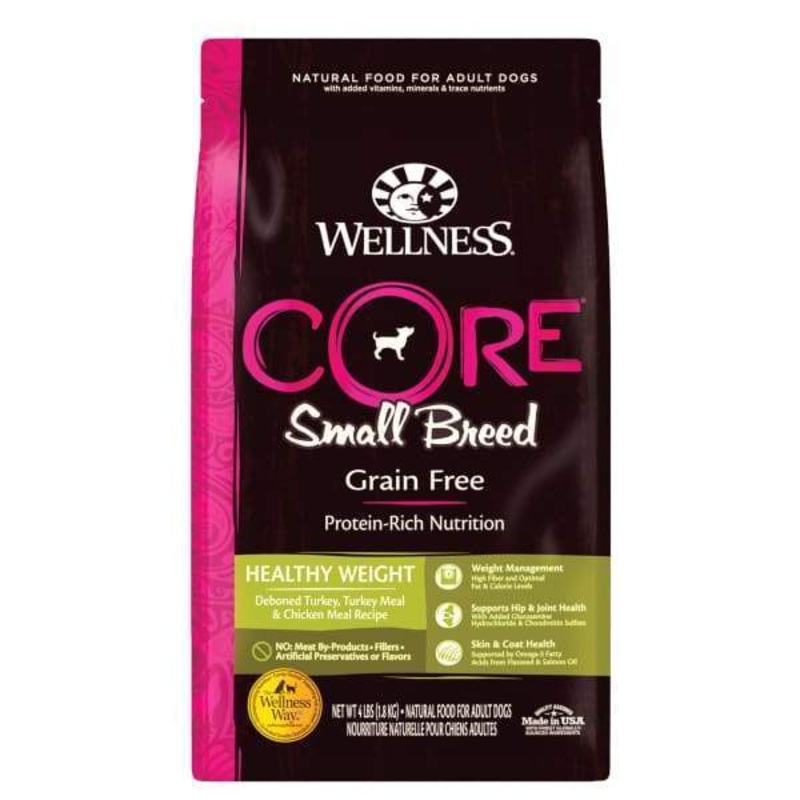 [20% OFF] Wellness Core Small Breed Grain-free Healthy Weight Dry Dog Food (2 Sizes)