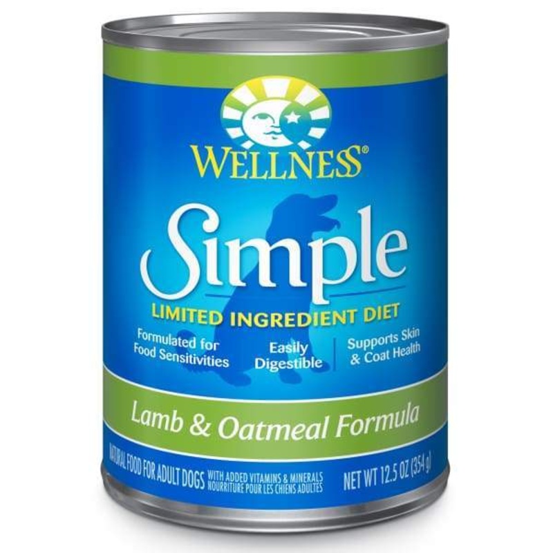 [20% OFF] Wellness Simple Solutions Limited Ingredient Lamb & Oatmeal Canned Dog Food 354g