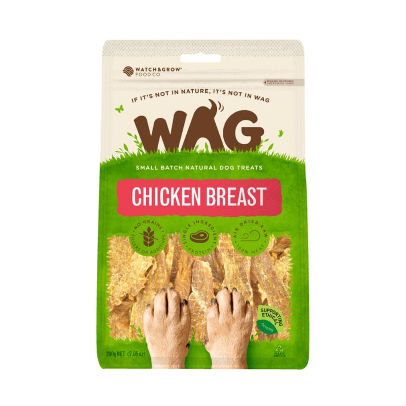 WAG Chicken Breast Air-Dried Dog Treats 200g