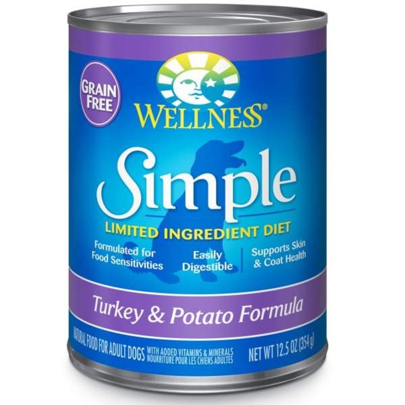 [20% OFF] Wellness Simple Solutions Limited-Ingredient Turkey & Potato Canned Dog Food 354g