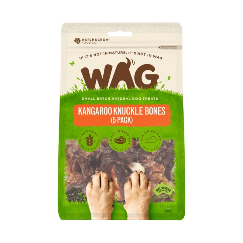 WAG Kangaroo Knuckle Bone Air Dried Dog Treats 5 Pieces