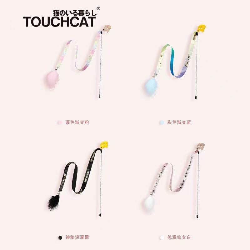 TouchCat Feather Ribbon Interactive Cat Teaser