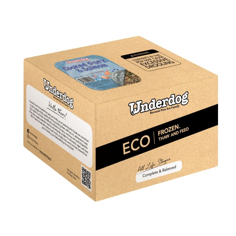 Underdog Cooked Pork & Salmon Fresh Frozen Dog Food 3kg