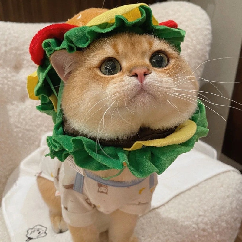 Burger Burger Hat|S-Neck 20-26cm|M-Neck 24-34cm|L-Neck 32-44cm