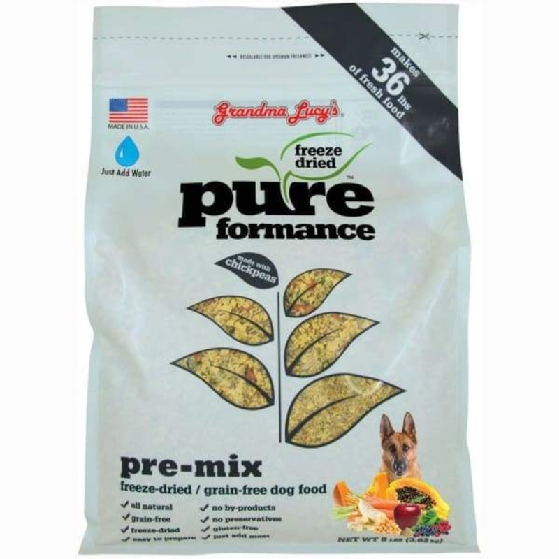 [10% OFF] Grandma Lucy’s Pureformance Pre-Mix Freeze-Dried Grain-Free Dog Food 3lb