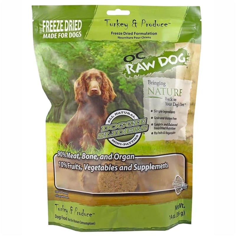 [20% OFF] OC Raw Dog Turkey & Produce Slider Freeze Dried Dog Food 14oz