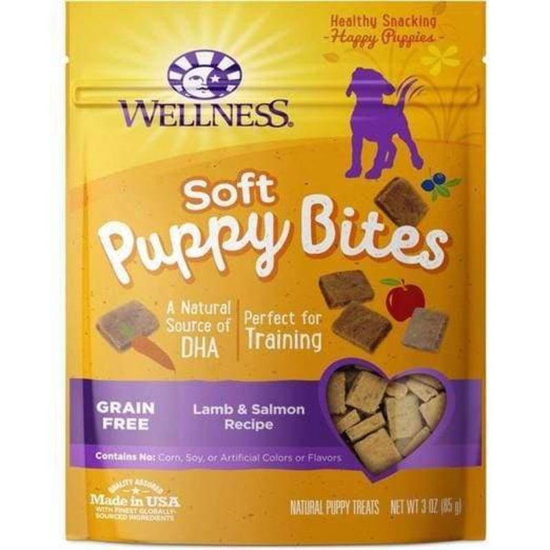 [20% OFF] Wellness Puppy Bites Soft Lamb & Salmon Recipe Dog Treats 3oz