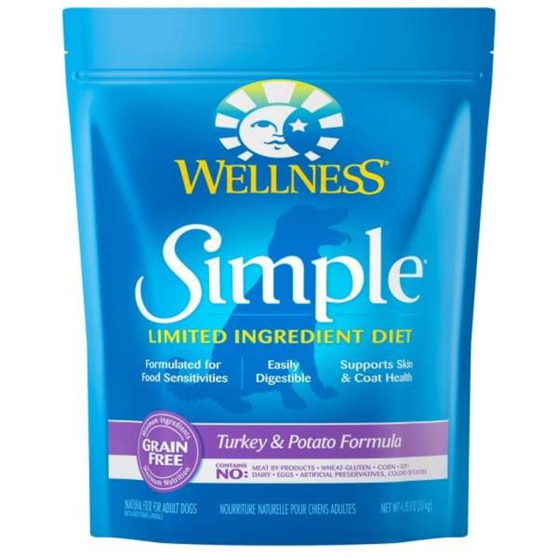 [20% OFF] Wellness Simple Solutions Grain-Free Turkey & Potato Formula Dry Dog Food 26lbs