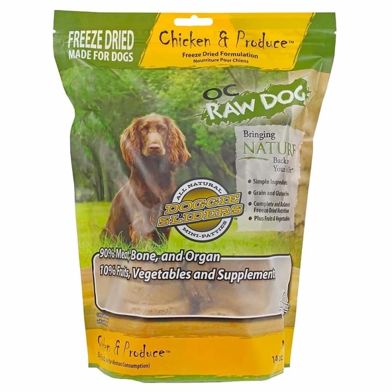 [20% OFF] OC Raw Dog Chicken & Produce Slider Freeze Dried Dog Food 14oz
