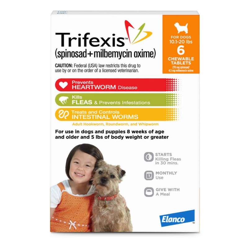 Rx Trifexis 10.1-20 lbs (Orange) x 6 tablet