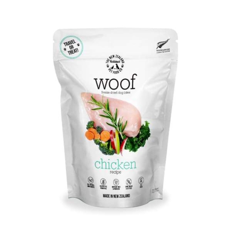 WOOF Chicken Freeze Dried Raw Dog Treats 50g