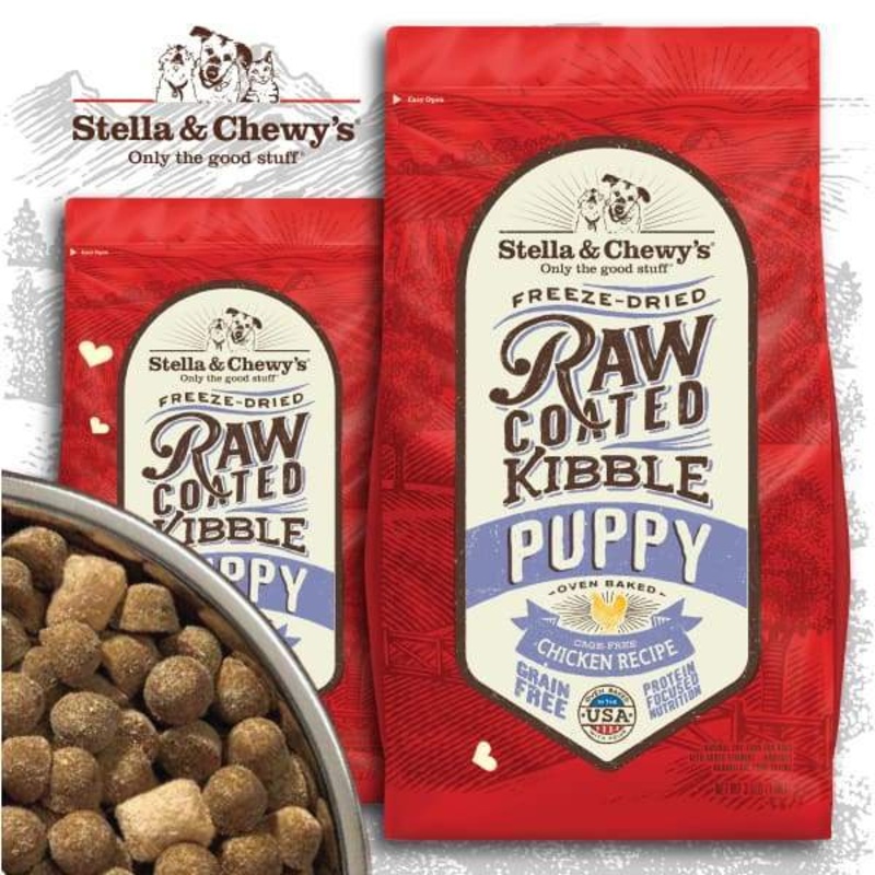 [15% OFF] Stella & Chewy’s Raw Coated Kibble Puppy Chicken Dry Dog Food (2 Sizes)