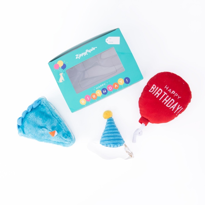 Zippy Paws Birthday Box 3pc|Pink|Blue