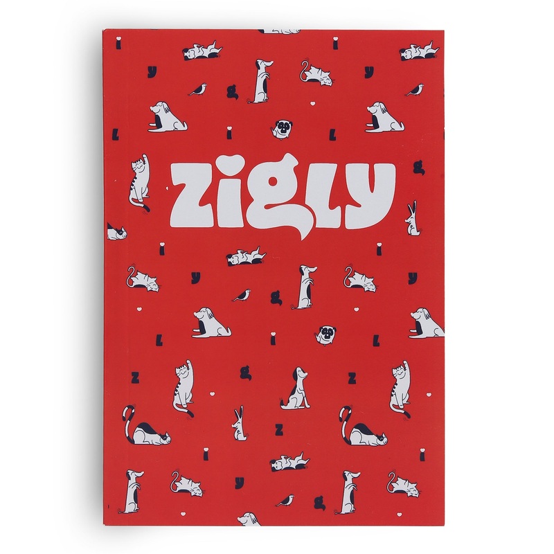 Zigly Furry Friends Notebook – Red