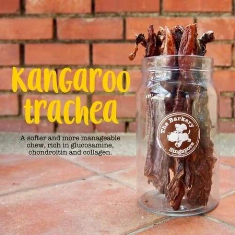 The Barkery Kangaroo Trachea Dehydrated Dog Treats 100g