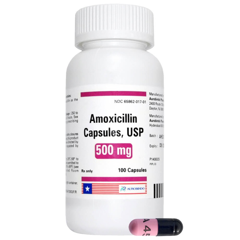 Amoxicillin Rx  Capsules  500 mg x 100 ct