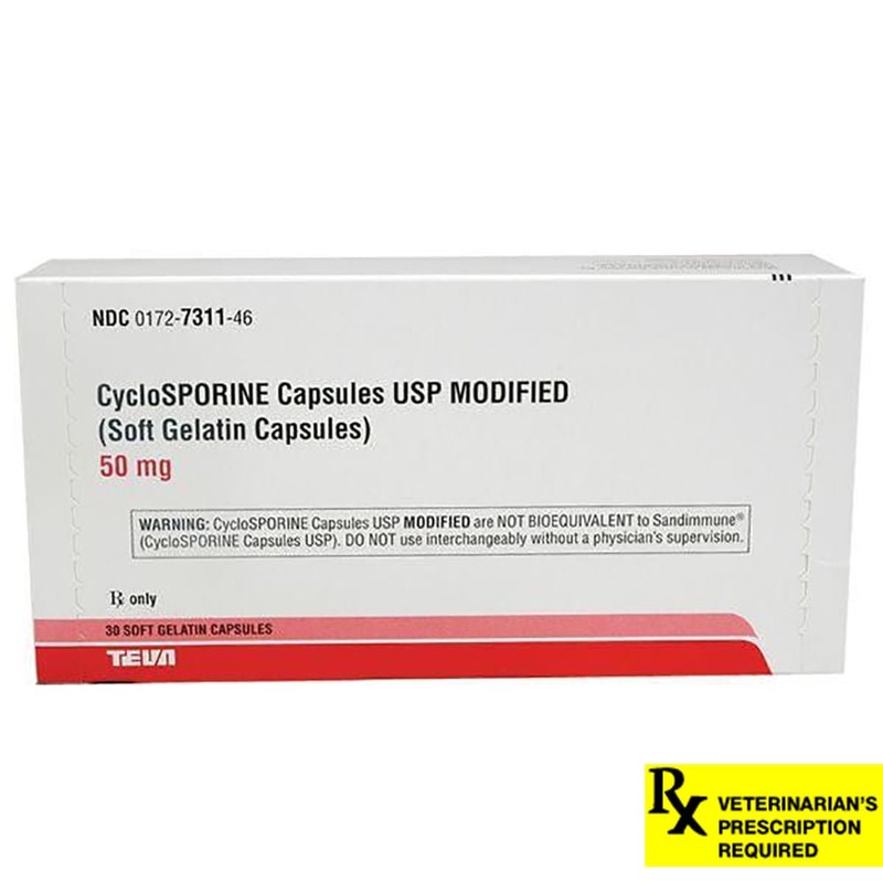 Rx Cyclosporine 50mg x 30 capsules