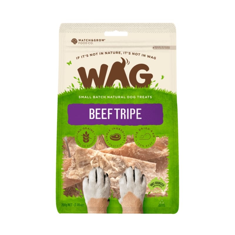 WAG Beef Tripe Air Dried Dog Treats 200g