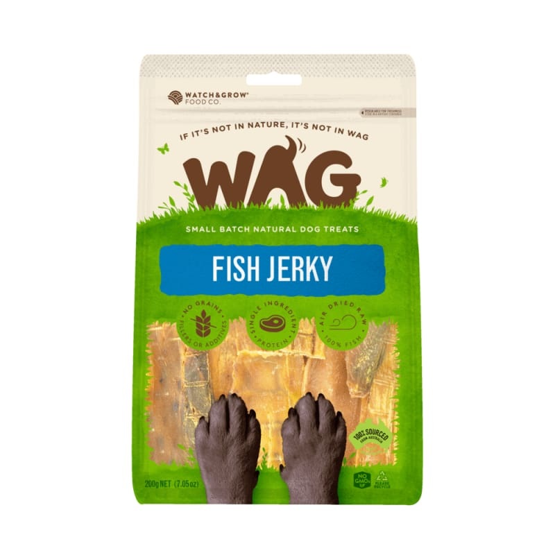 WAG Fish Jerky Air Dried Dog Treats 200g
