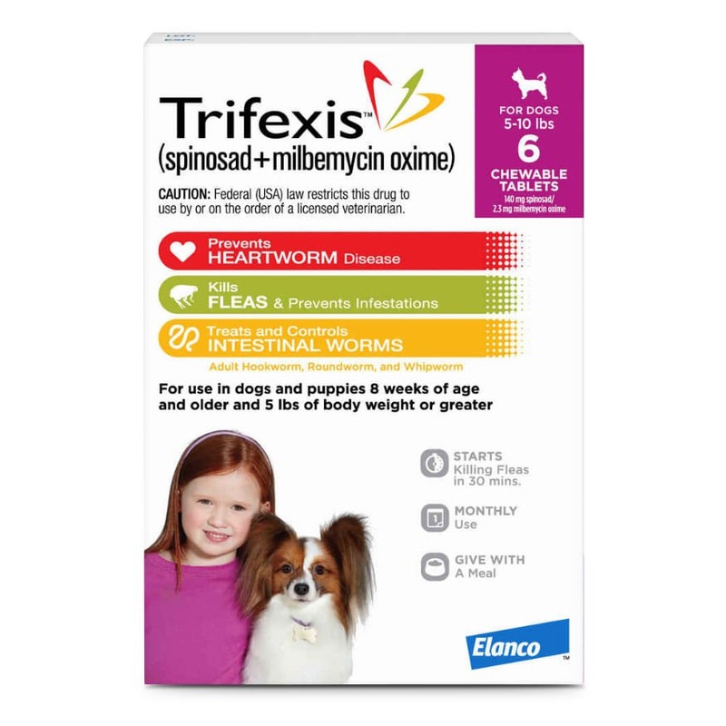 Rx Trifexis 5-10 lbs (Pink) x 6 tablets
