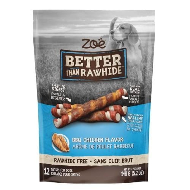 Zoe Better Than Rawhide BBQ Chicken Twists Dog Chew 148g