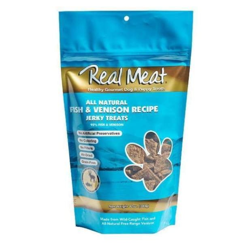 [10% OFF] Real Meat All Natural Fish & Venison Jerky Dog Treats 4oz