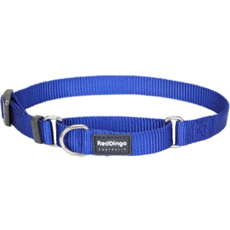 Red Dingo Martingale Half Check Dark Blue Dog Collar (4 Sizes)