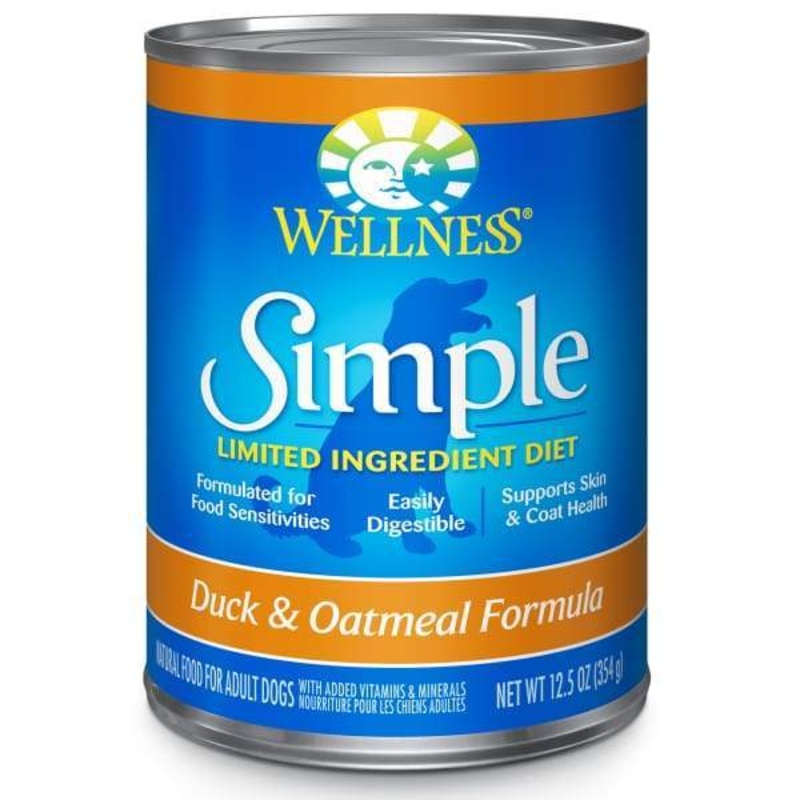 [20% OFF] Wellness Simple Solutions Limited-Ingredient Duck & Oatmeal Canned Dog Food 354g
