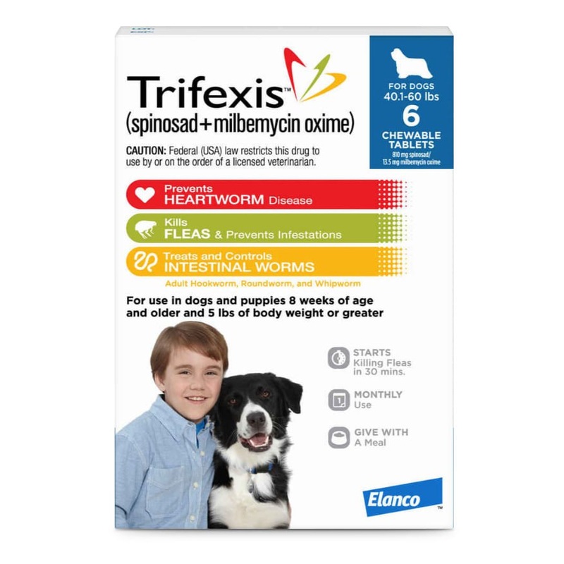 Rx Trifexis  40.1-60 lbs (Blue) x 6 tablet
