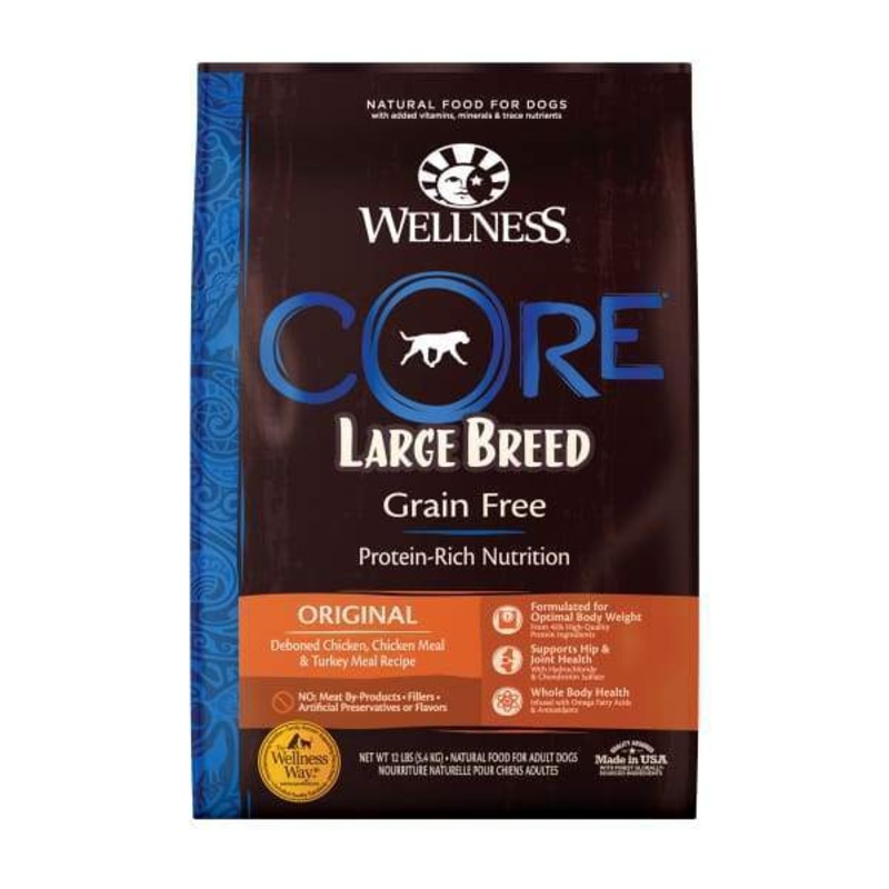 [20% OFF] Wellness Core Large Breed Grain-free Original Dry Dog Food 24lbs