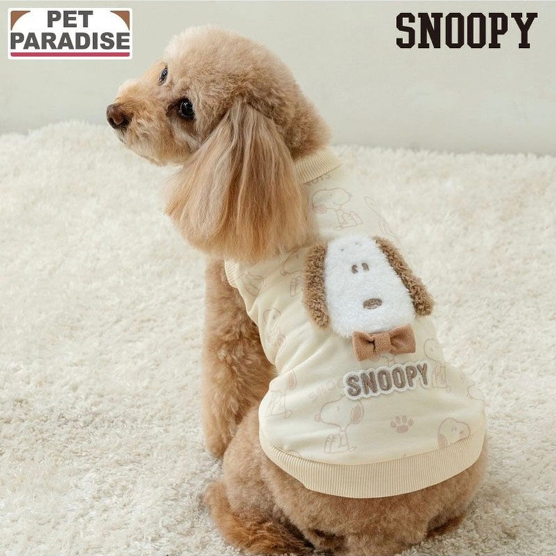 Bowtie Snoopy Sweatshirt|3S(N:17-20cm C:27-32cm B:23cm)|DSS(N:18-22cm C:30-35cm B:25.5cm)|SS(N:20-25cm C:34-40cm B:27.5cm)|DS(N:22-26cm C:35-41cm B:30cm)|S(N:26-30cm C:42-48cm B:31cm)|DM(N:26-30cm C:41-47cm B:34.5cm)|SM(N:31-35cm C:49-55cm B:37cm)|M(N:35-