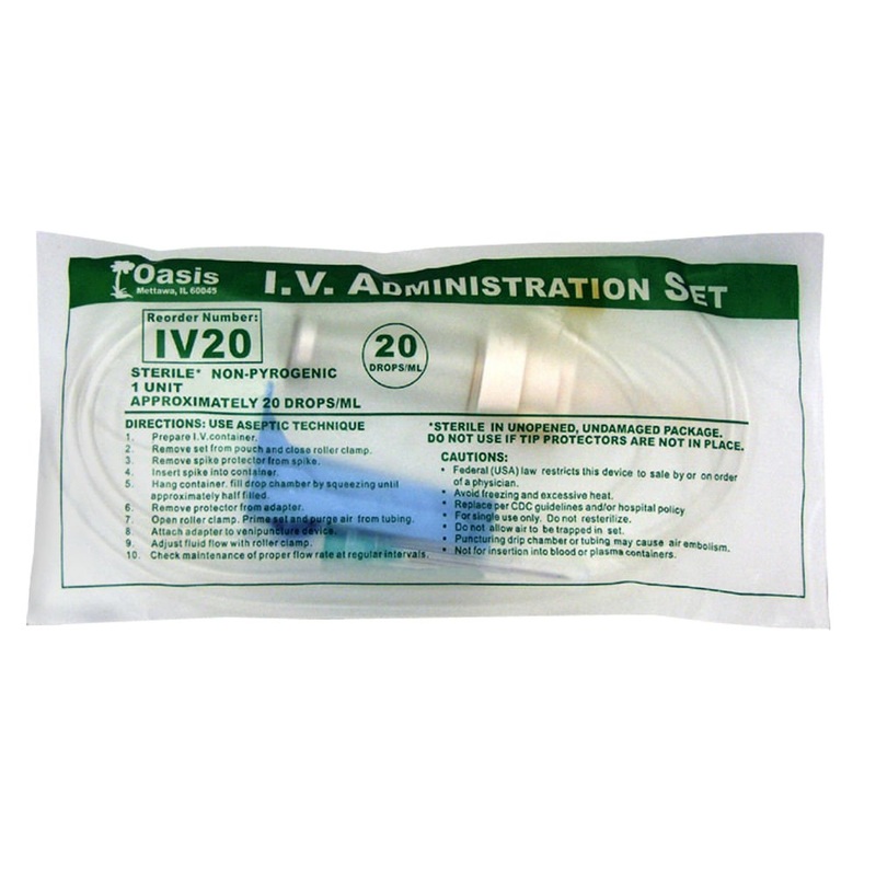 Rx Dripvet IV set 20 drop (72 inch) Not Vented-with Needle-1 Port