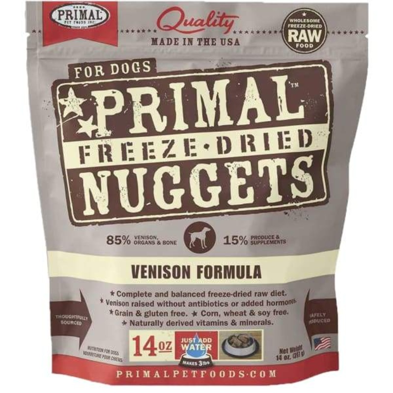 [2 For $129.90] Primal Freeze-Dried Venison Grain-Free Dog Food 14oz