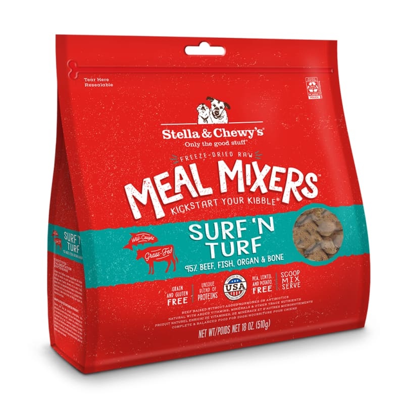 [20% OFF] Stella & Chewy’s Surf & Turf Freeze-Dried Raw Meal Mixers for Dogs (2 Sizes)