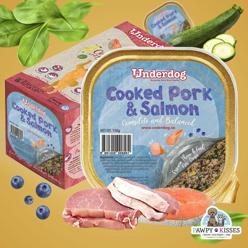 Underdog Cooked Pork & Salmon Fresh Frozen Dog Food 1.2kg
