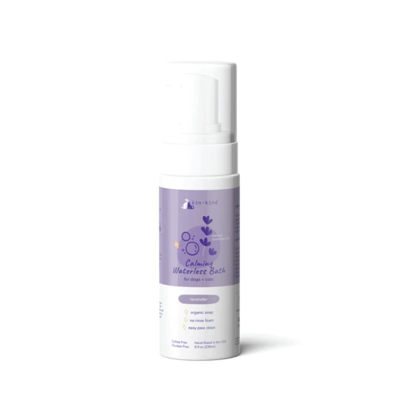 10% OFF: Kin+Kind Lavender Calming Waterless Bath Shampoo For Cats & Dogs 8oz