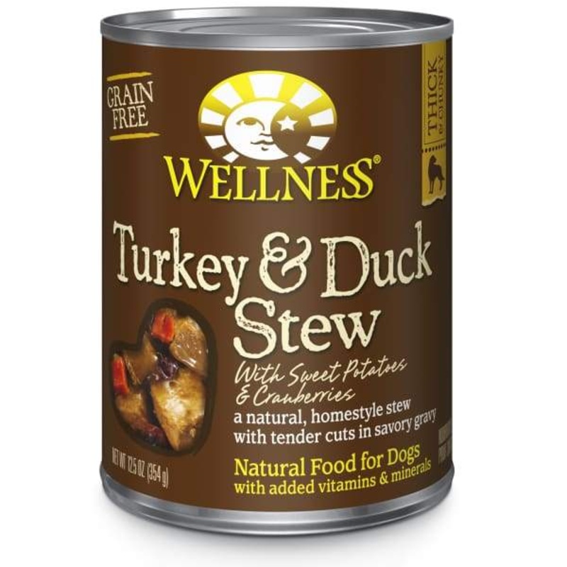 [20% OFF] Wellness Complete Health Grain-free Turkey & Duck Stew with Sweet Potatoes & Cranberries Canned Dog Food 354g