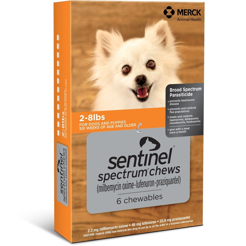 Rx Sentinel Spectrum 8-25lbs (Green) x 6 tablets