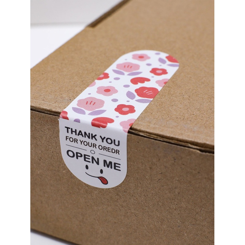 100pcs Flower Print Gift Sticker