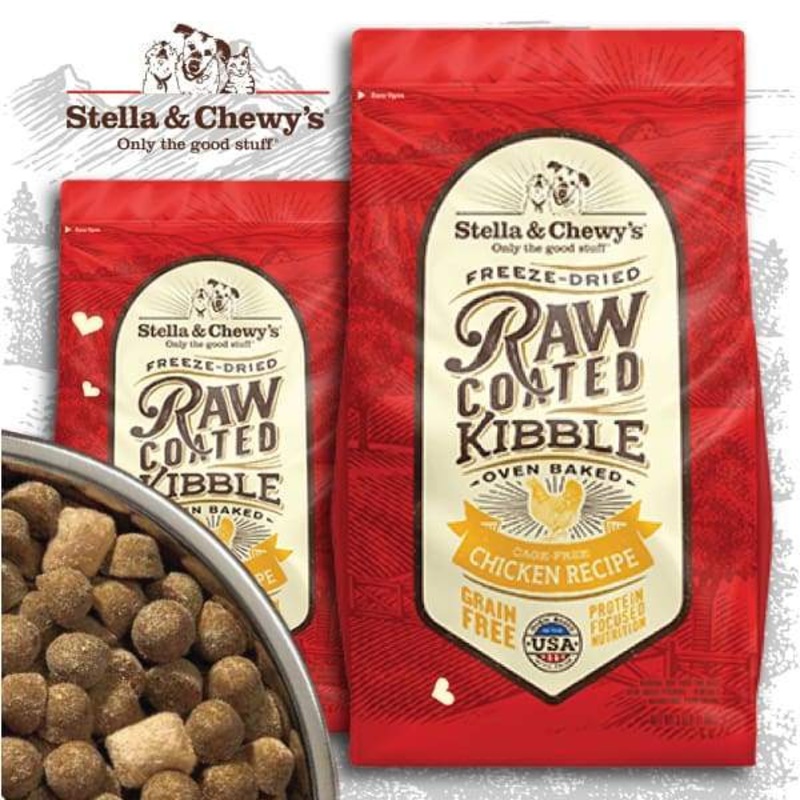 [15% OFF] Stella & Chewy’s Raw Coated Kibble Chicken Dry Dog Food (2 Sizes)