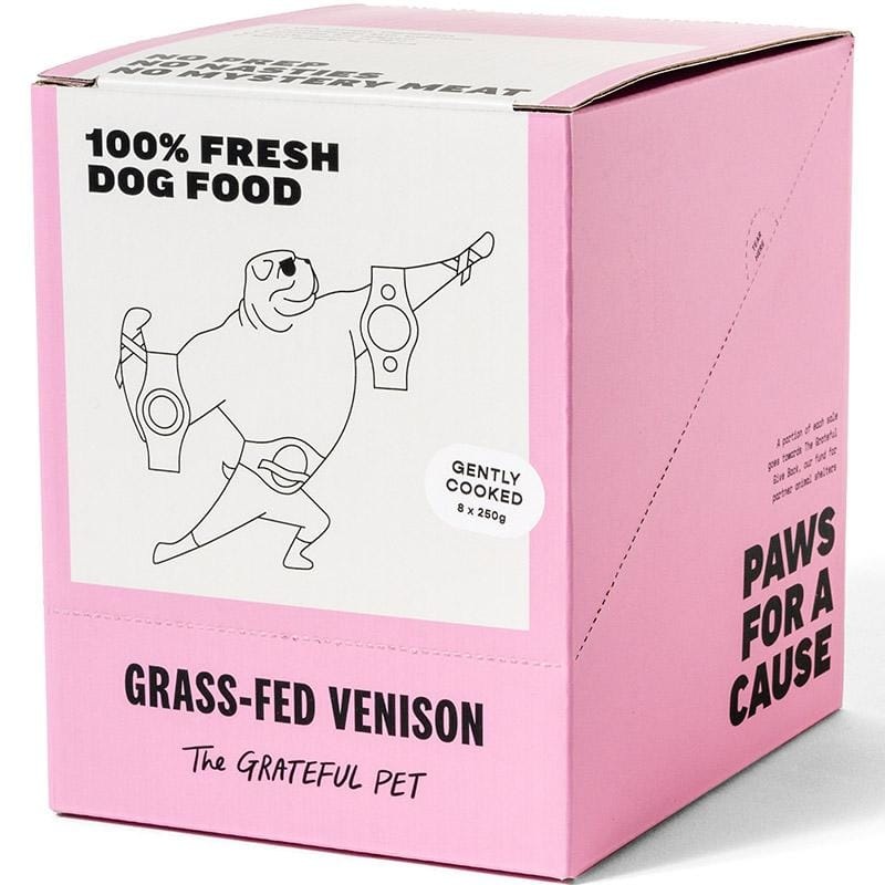 The Grateful Pet Gently Cooked Grass-fed Venison Frozen Dog food 2kg