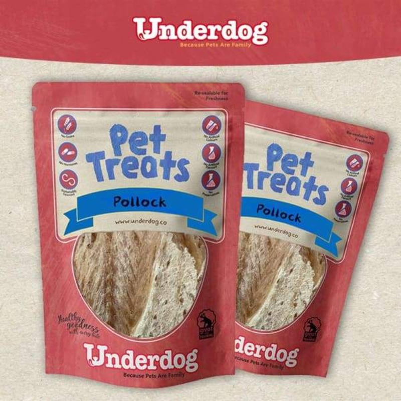 Underdog Pollock Air Dried Dog Treats 80g