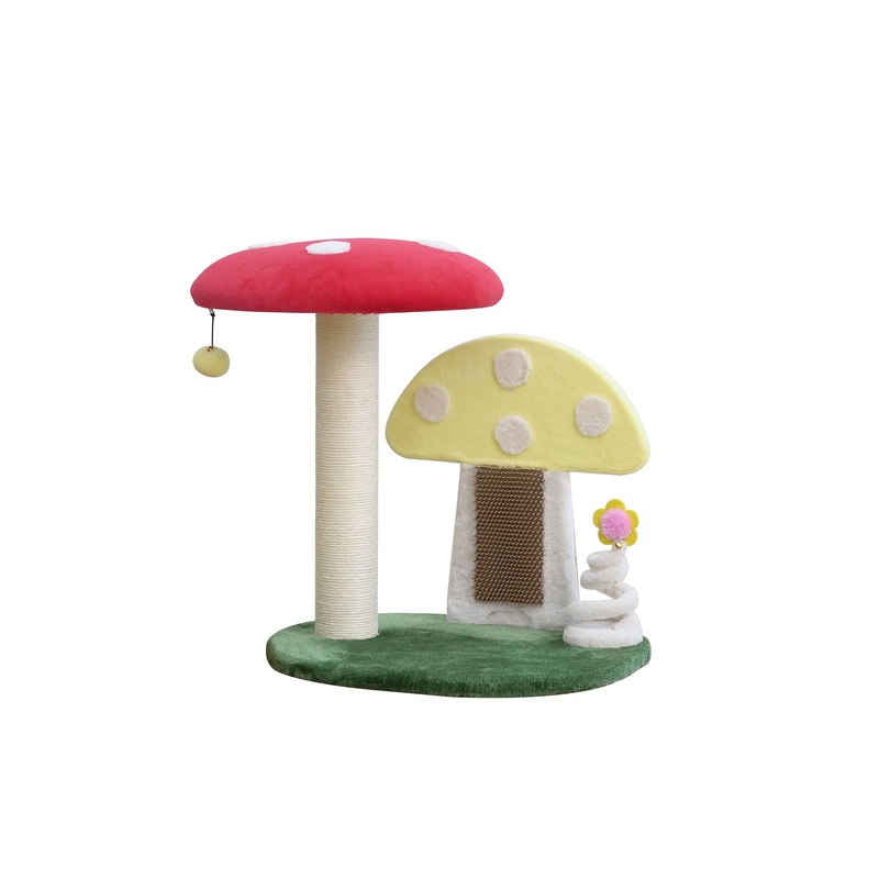PetPals Apartment-Sized Magical Mushroom Cat Perch – 20H, 2 Level, Medium, Moultrie