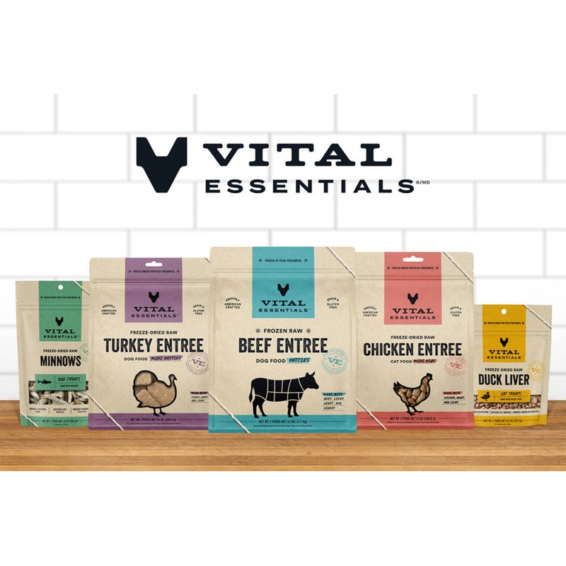 Vital Essentials Freeze-Dried Complete Entrees for Dogs Nini Patties 396.9g
