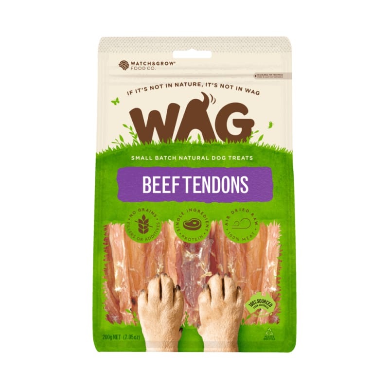 WAG Beef Tendons Air Dried Dog Treats 200g