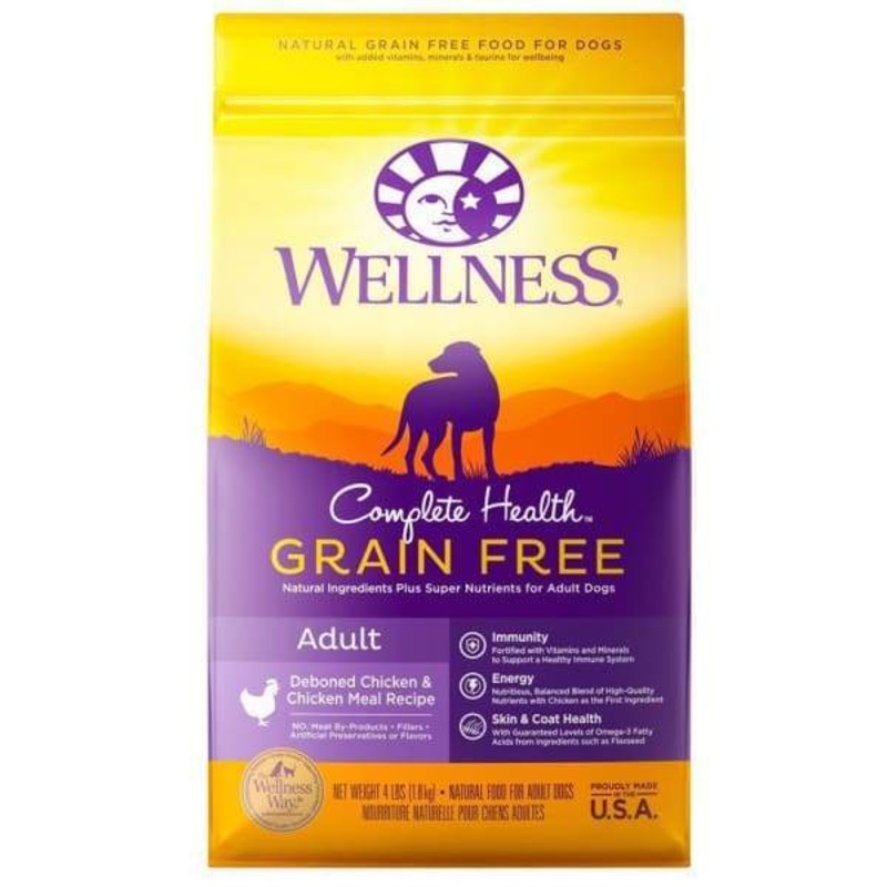 [20% OFF] Wellness Complete Health Grain Free Adult Chicken & Chicken Meal Dry Dog Food (2 Sizes)