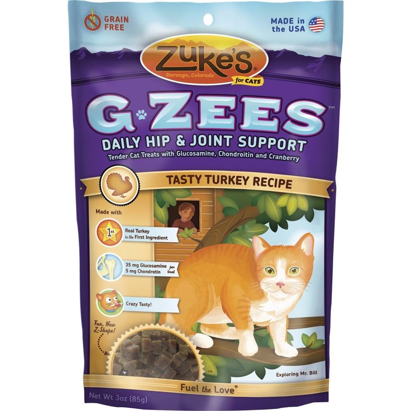 Zuke’s Cat G-Zees Daily Hip & Joint Support Tasty Turkey Cat Treats 3oz